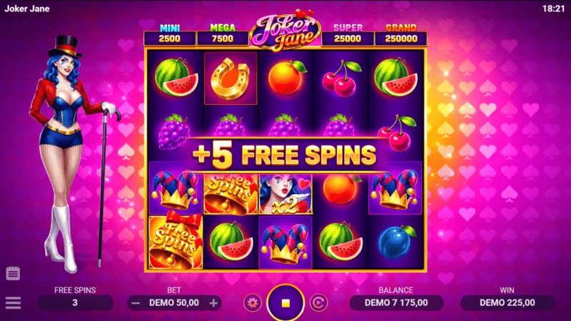 Joker Jane - 5 extra spins